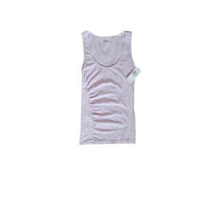 NWT Three Dots Light Pink Ruched Cotton‎ Tank Top Size X-Small